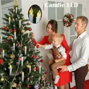 LED Christmas Tree Candle Timer Remote Home Deco Battery Power - Warm White