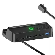 For Steam Deck Dock Station TV Base Stand 5 IN 1 Hub Holder Docking HDMI Type-c