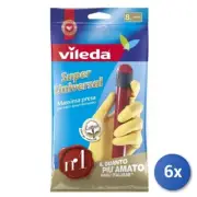 6x Vileda Gloves Super Universal 9/L Large