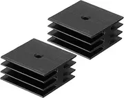 uxcell Rectifier Diode Radiator, 2 Pcs Bridge Rectifier Electronic Silicon Diodes Radiator for Converting AC Power to DC Power, Black