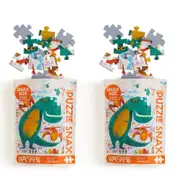 2x 48pc WerkShoppe Snax Jigsaw Puzzle 8x10in T-Rex/Friends Kids/Child Game 5y+