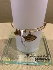 Alex And Ani "New York Giants" Rafaelian Gold Charm Bangle Bracelet