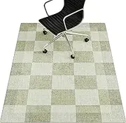 Office Chair Mat for Hardwood Floor, 36"x48" Desk Chair Mat for Rolling Chair, Protector Under Desk Rug for Tile Floor-Green Plaid