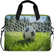 Quteprint Sport Soccer Ball Net 15.6 Inch Laptop Bag Briefcase for Business, Water-Resistant Computer Bag Fits 14-16 Inch Notebook for Men Women, Office Travel Work Backpack, Multi, 40x7.5x30cm