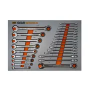 GEARWRENCH 24 Piece Ratcheting Wrench Metric & SAE Set in EVA Tray
