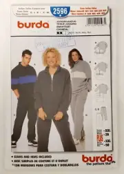 Burda 2596 Sewing Pattern Misses Mens Jogging Suit / Sweat Suit (Tops & Pants)