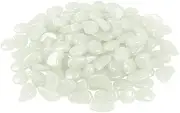 Qguai 100pcs Glow in The Dark Aquarium Rocks Fish Tank Decoration Rocks Stones Aquarium Ornament Glowing Rocks Pebbles for Terrarium Plants Pots Vases Garden Patio Lawn - 0.9" - White…
