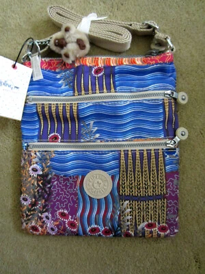 KIPLING AD 7906 KEIKO Adjustable Shoulder CrossBody Bag Whimsical Patchwork