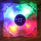 LED Light CPU Cooling Fan Computer PC Clear Case Quad 12CM Heatsink