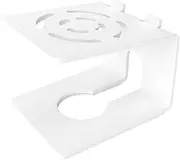 Desktop Speaker Stand Reliable Support Stable Bookshelf Speaker Stand Recording Studio Monitor Stand Non Skid for Living Room, White, 16x14x13cm