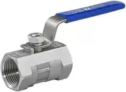 Stainless Steel BallValve Ball Valve 1/4" 3/8" 1/2" 3/4" 1" 1-1/4" 1-1/2" Female BSP Valve with Vinyl Handle Thread Valves (Size : 1/2")