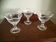 Tall Tulip Sundae Parfait Dish Dessert Cups High Quality French Glass Petal Base