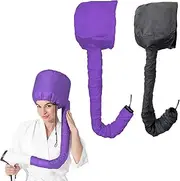 UILYNIU Pack of 2 Black Purple Drying Caps for Hair, Diffuser Cap for Curls, Diffuser Attachment, Hair Dryer, Hood Blow-Dryer Cap, Diffuser Hair Dryer for Deep Care, Dry Styling, Curly Hair
