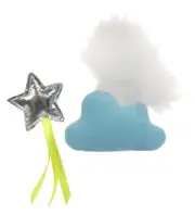 SmartyKat Twinkle Time Light-Up Cat Toys 2 Count Cloud & Star