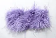 Nasty Gal Women's Feather Cropped Bandeau Corset Top MP7 Purple Size:US:4 (UK:8)
