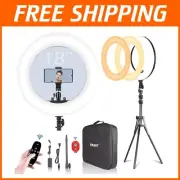 18-Inch Adjustable LED Ring Light with Stand - Ideal for Photography & Videos