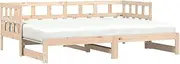 Daybed with Trundle 90x190 cm - Solid Wood Cot Bed for Kids & Toddlers, Space-Saving Twin Bed for Small Rooms, Sturdy Frame with Underbed Storage