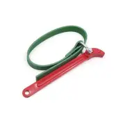 Red Green Adjustable Faux Leather Oil Filter Strap Wrench Spanner for Motorcy...