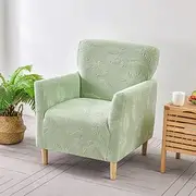 Armchair Cover Tub Chair Slipcover T-shaped Jacquard for Living Room Bedroom Office Elastic Single Sofa Covers Home Bar Counter