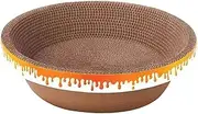 Cardboard Cat Scratcher Bed Scratch Pad Nest Furniture Protector Couch Corrugated Scratching Board Pet Supplies Rest (paint pattern 50cm)