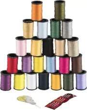 Singer 264 Polyester Thread, Assorted Colors, 24 Spools Colors