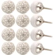 Set of 12 Ceramic Knobs Decorative Knobs for Home Kitchen Cabinet Cupboard Do...