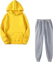 [hlysgo] 2 Piece Outfits for Women Jogger Outfit Tracksuit Hoodies Sweatsuits and Sweatpants Sports Sets Lounge Matching Sets