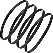 4 Pieces Thick Non-Slip Elastic Sport Headbands Hair Headbands for Women and Men (Black)
