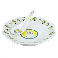 在飛比找momo購物網優惠-【yamaka】Moomin 嚕嚕米 陶瓷八角餐盤附勺組 1