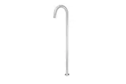MEIR Round Brass Floor Standing Bath Spout - Chrome