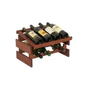 Wooden Mallet 8 Bottle Dakota Wine Rack with Display Top Mahogany
