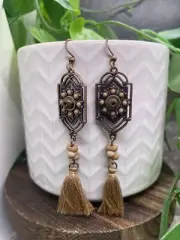 2.5” Copper-tone Retro Boho Dangle Earring Set New Free Ship B4564