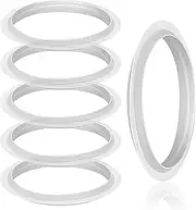 6 Pieces Sink Waste Basin Click Plug Clear Rubber Basin Waste Seal Spare Seal Lip Basin Plug O-Ring Sealing Gasket Rubber Seal for Metal Plug Waste