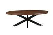 Nova Walnut Finish 130 CM Wooden Oval Coffee Table