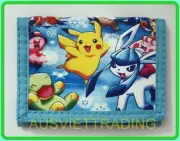 new Pikachu Game boys kids children cartoon Wallet tri-fold coin purse