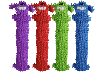Multipet Unstuffed Lightweight Assorted Floppy Loofa Dog Toy, (Sold Separately)