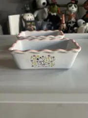 Peanuts Snoopy Valentine’s Mini Loaf Bread Baking Pan Dish, Oven Safe Brand New