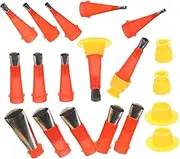 Homoyoyo 1 Set Stainless Steel Caulking Finisher Kit with Silicone Nozzles Base Tool Precise Sealing Kitchen Bathroom and Home Maintenance