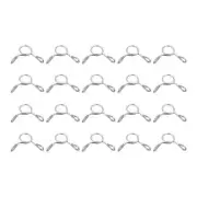 Fuel Line Hose Clips, 20pcs 5mm 304 Stainless Steel Tube Spring Clamps(Silver)