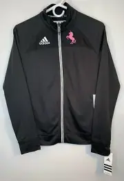 NWT Adidas Climalite Women’s Small S Black Pink Unicorn Utility Track Jacket NEW