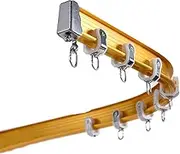 Balcony Curtain Track Bendable Curtain Rods, Aluminium Curved Straight Rails, Bay Window Curtain Track Curved Rail with Multiple Mute Pulley Runners(Ceiling Mount,13m/42.6ft)