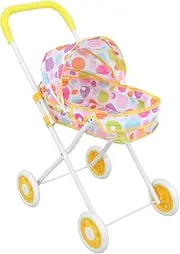 Doll Pram Stroller Lightweight Doll Pram for Spacious Storage for Snacks Encourages Imaginative Play Creativity for Outdoor Adventures