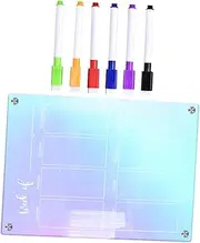 KICHOUSE Magnetic Schedule Plan Board Acrylic Fridge Dry Erase Board Weekly Planner