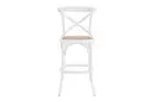 Matt Blatt Melrose Cross Back Counter Stool (White Birch/Rattan Seat),