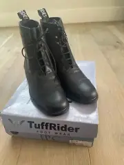 NEW TUFF RIDER WOMENS BLACK PADDOCK BOOTS SIZE 7