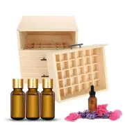 90 Slots 3 Tiered Essential Oil Bottle Container Wooden Storage Case Box Org GBD