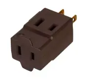 Polarized Triple Outlet Black 15A 125V 3 Outlets 2-Wire COOPER BP4400B