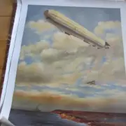 WW1 German Zeppelin In Battle Over Britain Oil Painting