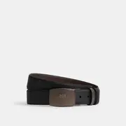 Stitched Plaque Buckle Cut-To-Size Reversible Belt