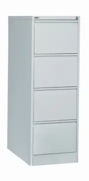 Go 4 Drawer Filing Cabinet H1321Mm X W460Mm X D620Mm Precious Silver